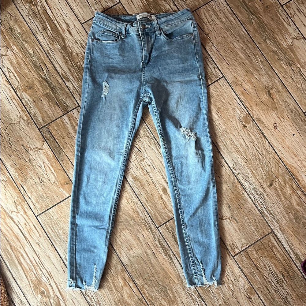 Trendy Light Blue Women's Skinny Jeans